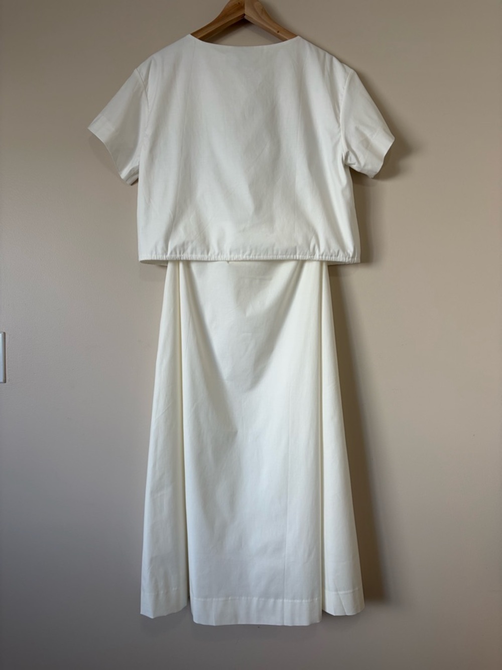 NEW Reformation Jordan Two Piece Short Sleeve Skirt Set Cotton White | US 4 UK 8 - Picture 7 of 16